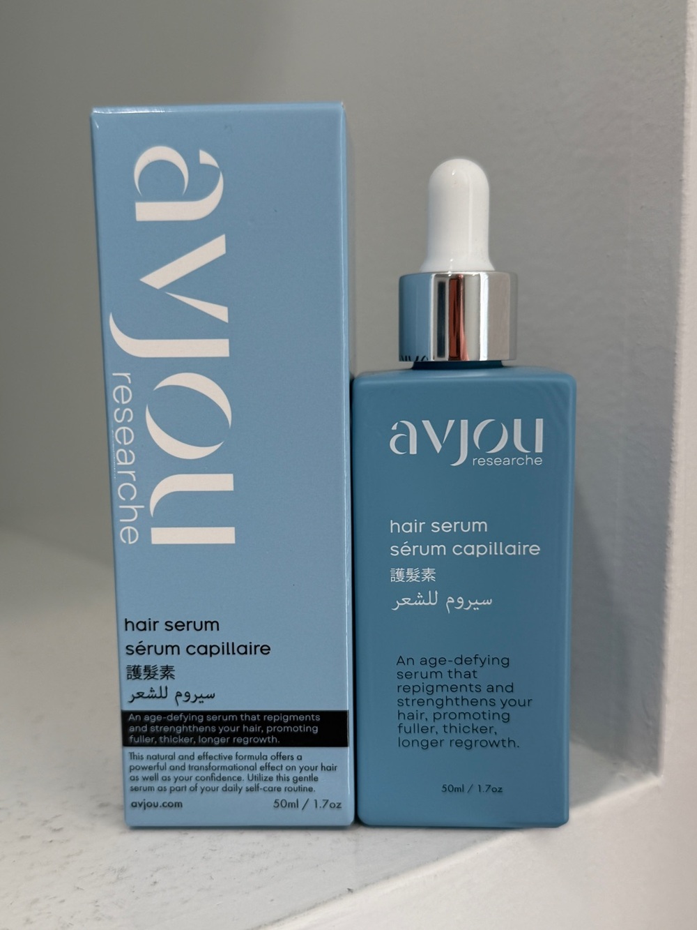 AVJOU RESEARCHE LIGHTWEIGHT HAIR SERUM FOR THINNING HAIR SCALP SUPPORT New 50 ml